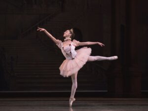 female dancer in Sleeping Beauty tutu costume